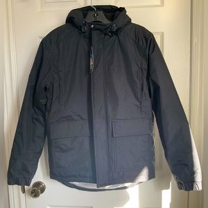 Boys black medium admiral winter coat.